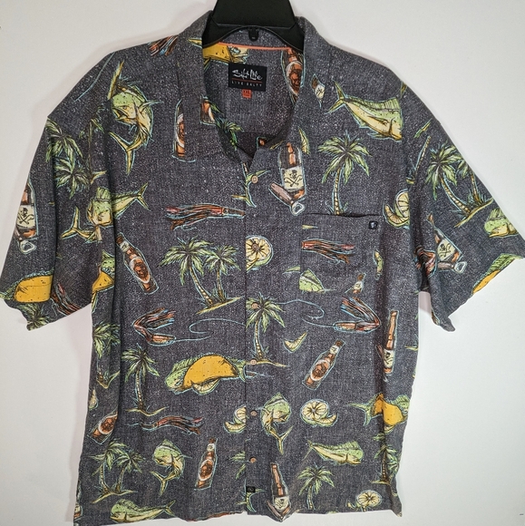 SOLD Fish Taco Party Night Mens XXL Shirt Fishing Boating Salt Life - Picture 3 of 15